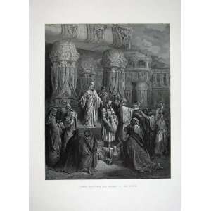  1870 Dore Bible Cyrus Restoring Vessels Temple Fine Art 