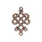 10 Antiqued Copper Celtic Knot Charms Earring Findings