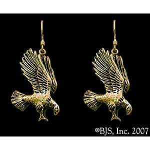  Medium Eagle Earrings, 14k Yellow Gold, 14k. Yellow Gold 