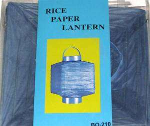Blue 8 Square Paper Lantern Battery Light  