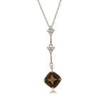 gold tear drop fashion pendant w chain 1 2 carat diamond 10k white 