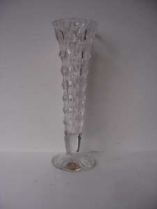 Vintage 8 Bud Vase Cut Polished Lead Crystal W Germany  