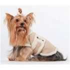 Ethical Fashion Pet Dog Shearling Faux Coat Camel X Large