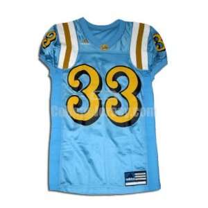  Blue No. 33 Game Used UCLA Adidas Football Jersey Sports 