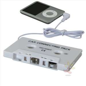  White Universal Car Audio Cassette Adapter: MP3 Players 