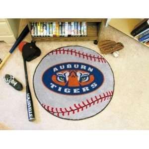  Auburn Tigers Logo Baseball Shaped Area Rug Welcome/Door 