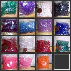150   8mm Round Faceted Acrylic / Plastic Beads  