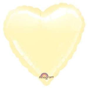  18 Ivory Heart   Shaped Balloon