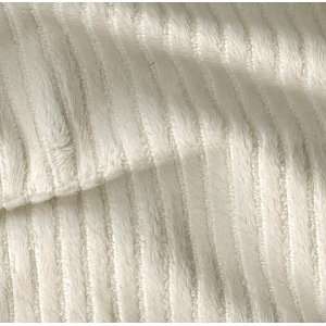  60 Wide Minky Chenille Stripe Ivory Fabric By The Yard 