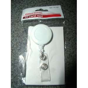  OFFICE DEPOT ID CARD BADGE REEL #111 921 WHITE: Office 