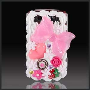  Pink Bow w Heart & Flowers Treats Cake style case cover 