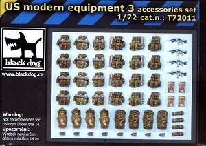 Black Dog 1/72 T72011 Modern US Equipment (Set 3) Accessories Set 