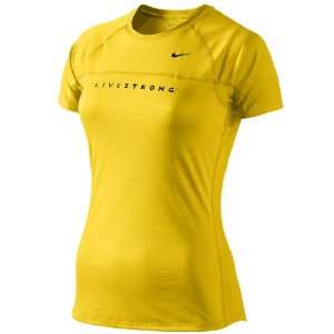  Womens LIVESTRONG Dri FIT Shirt   Yellow: Sports 