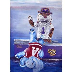 LSU Painting   Look What the Cat Dragged In  Sports 