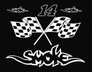 Smoke 14 Tony Stewart Nascar Die Cut Vinyl Decal Stickr  