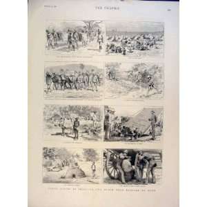  Tommy Atkins India Kamptee Mhow Sketches Old Print 1891 