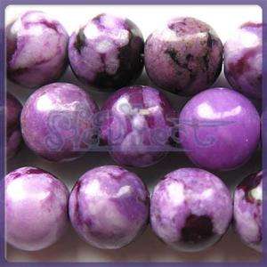 Round Design Sugilite Loose Beads NECKLACE 15.5inch 8MM  