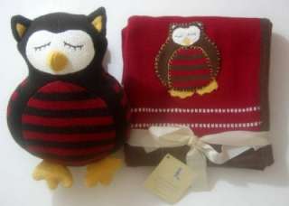Pottery Barn KIDS Owl Stroller Blanket & Matching Toy  