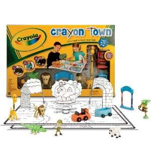    Wild Planet Crayola Crayon Town Large Mat Zoo Set Toys & Games
