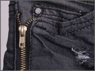 SL297 Dark Grey Zipper Shorts Pants Punk Goth Trendy  