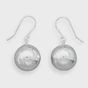   Sterling Silver 14mm Bead Earrings on French Wires: Everything Else