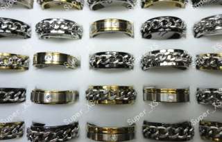wholesale jewelry mixed lots 50pcs fashion stainless steel rings free 