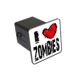  I Heart Love Zombies   2 Tow Trailer Hitch Cover Plug 