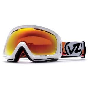  Vonzipper Dojo Snowboard Goggles White Rally Fire Chrome 