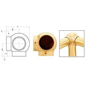   Brass 2 5/8 90 Degree Ball Type Side Outlet Elbows for 1 1/2 Tubing