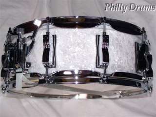   classic maple snare drum 5x14 white marine pearl classic lugs