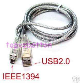 USB to IEEE 1394 4 PIN FIREWIRE TRAVEL CABLE (5 feet)  