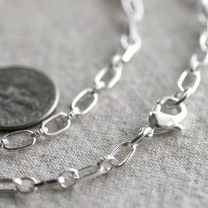 Sterling Silver Plated Necklace Chain 3.7mm cn142 PICK  