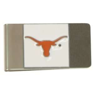   Texas Longhorns Classic Rectangle Shaped Money Clip: Sports & Outdoors