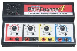 New Great Planes PolyCharge4 DC 4 Output LiPo Charger  