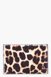 Yves Saint Laurent leopard print calf hair cardholder for men  SSENSE