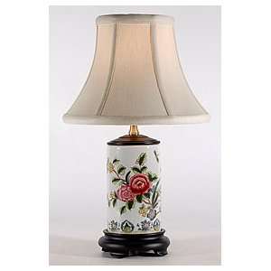  Small Flowers Porcelain Accent Table Lamp: Home 