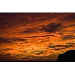 Red Sky at Sunset   Peel and Stick Wall Decal by Wallmonkeys