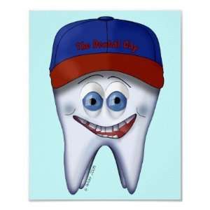 Dental Cap Smilie Emoticon print 