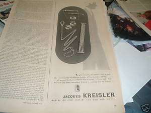 1940s Jacques Kreisler Mens & Womens Jewelry ad  