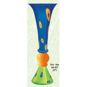    Blue Lido Vase Hand Blown Modern Glass Vase: Home & Kitchen