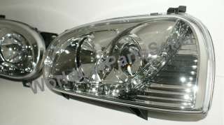 92 98 VW Golf Mk3 HeadLights LED DRL Projectors PAIR  