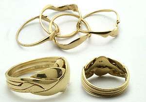 9ct Yellow Gold 4 Part Puzzle Ring Size N  