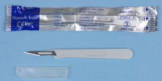 DISPOSABLE STERILE SCALPEL WITH A #11 BLADE  