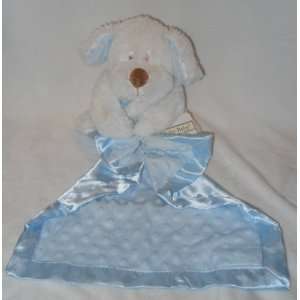   Plush Puppy Dog with Blue Minky Dot Security Blanket: Toys & Games