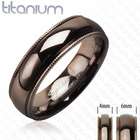 Rings   Titanium Solid Titanium with IP Coffee Gold Ring   Size11