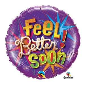  18 Feel Better Soon Starburst Mylar Balloon [Toy] Toys & Games