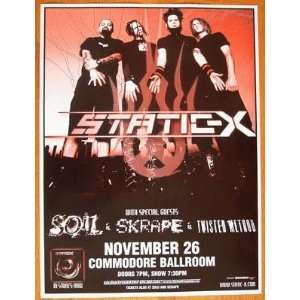 Static X Vancouver Original Concert Poster 2003