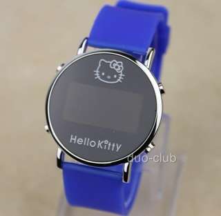   Silicone Band Blue LED Wrist Watch For Unisex Free Shipping  