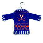   of 4 NCAA Virginia Cavaliers Sweater Christmas Ornaments on Hangers