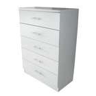 Hazelwood Home Tiffany Five Drawer Chest in White